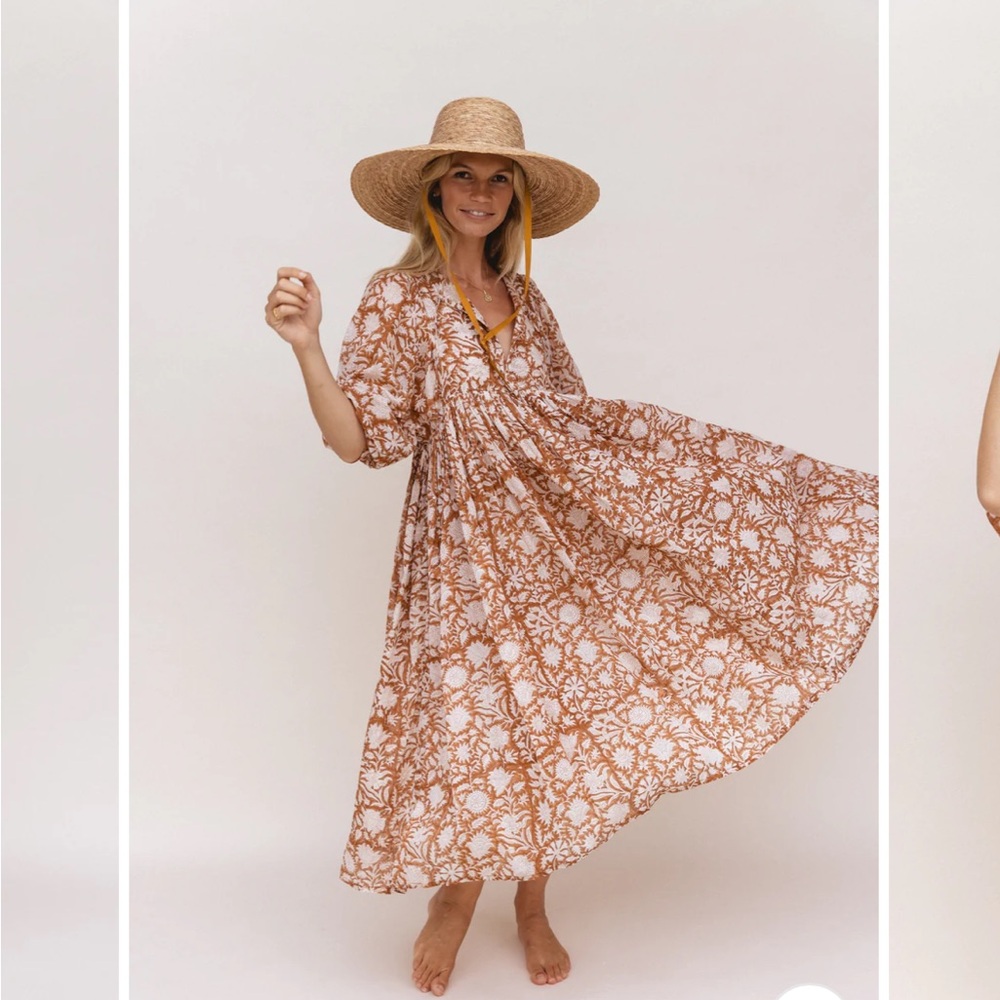 Daughters of India Kyra Midi Dress (caramel)
